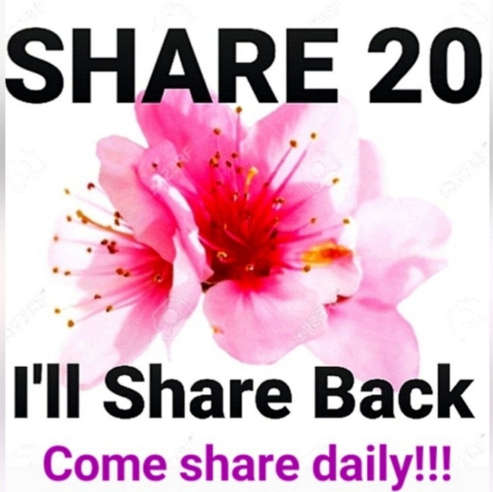 SHARE 20-40 randomly! Comment # shared & I'll share back! Come share EVERY-DAY!